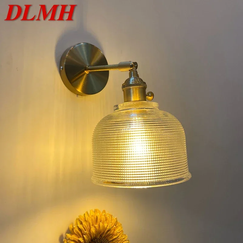 

DLMH Nordic Brass Wall Lamp Indoor Living Room Bedroom Bedside Lamp Modern Hotel Corridor Hallway Wall Lamp