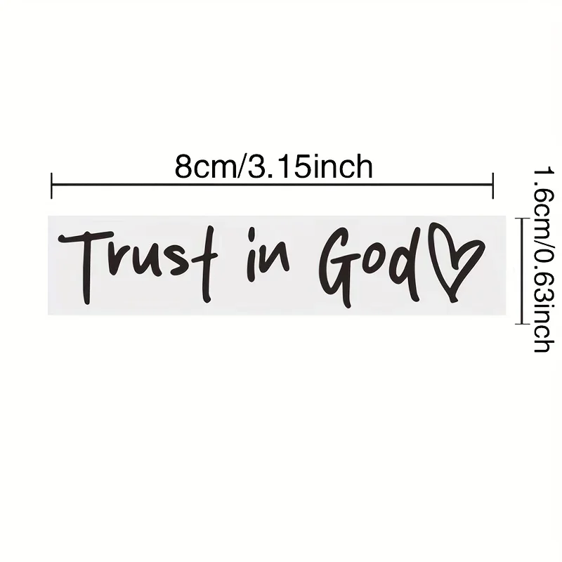 ユニークな「神への信」の信仰を表現した車用ステッカー、意味のある車用アクセサリー、このキュートなデカールであなたの車を信念を反映させましょう