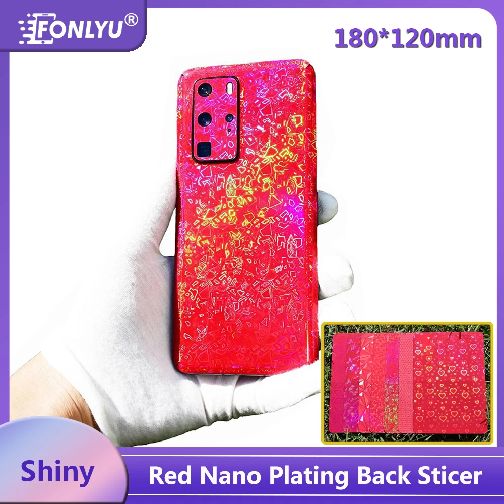 FONLYU Red Nano Plating Back Glass Sticker Skin Protector For Cell Phones Devia Rockspace Screen Hydrogel Film Cutting Machine