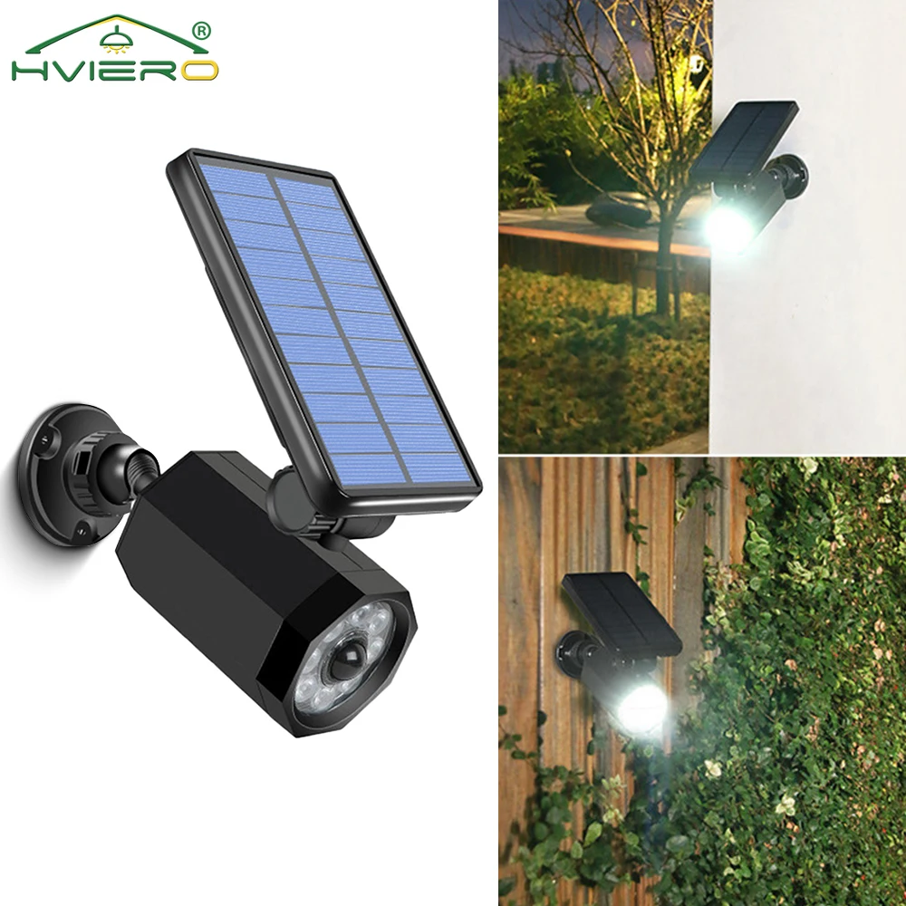 

Solar Wall Lights LED Simulation Surveillance Fake Camera Human Body Infrared Induction Garden Lamp Spotlight Outdoor Lighting