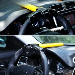 Universal Car Steering Wheel Lock Anti-theft Car Rotary Steering Wheel Lock Enhance Security for Car Van Heavy Duty