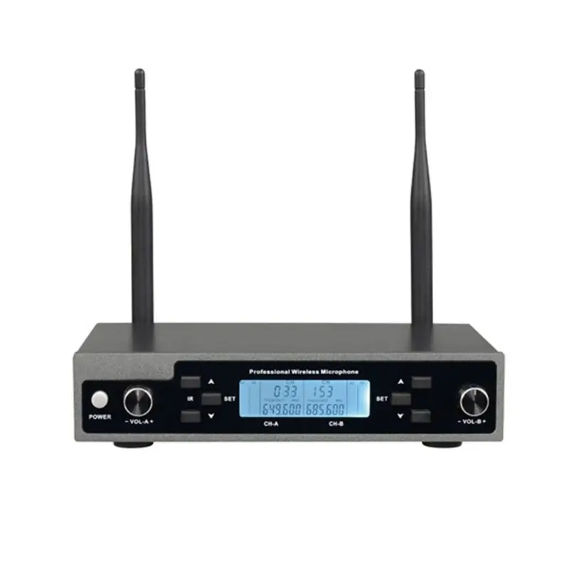 N13R-(Durable) Professional Dynamic Handheld Microphone Withreceiver One-To-Two Wireless Mic Stage Singing KTV Audio Karaoke Sys