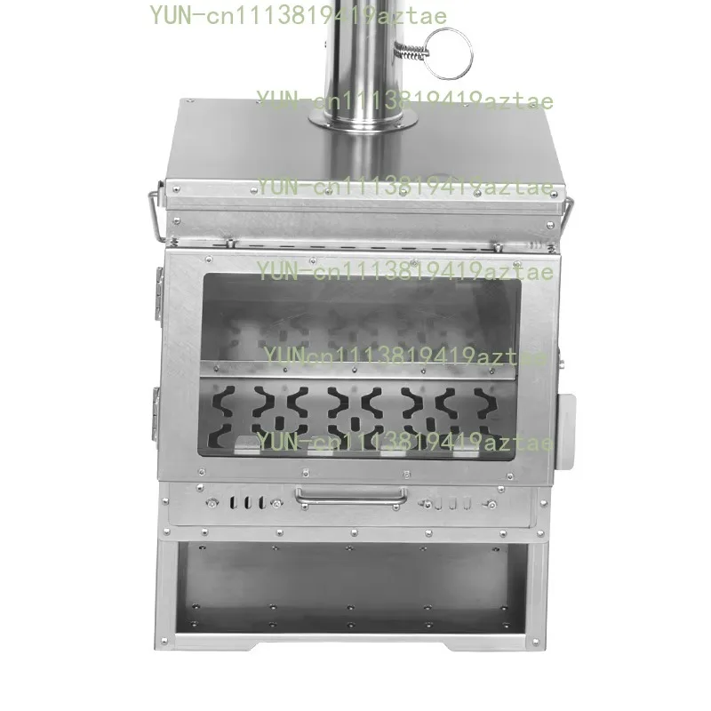 Ultra Light Folding Stainless Steel Wood Stove, Portable Outdoor Camping Tent Heating Stove for Backpacking & Hiking