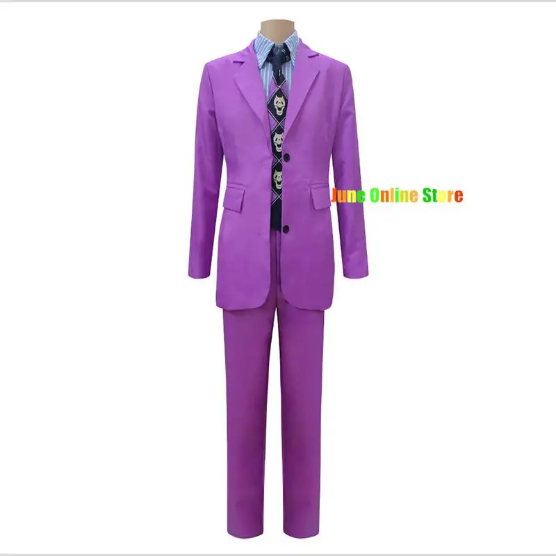 Kira Yoshikage Cosplay Anime Adventure Yoshikage Kira Purple Suit Cosplay Uniform Costume Wig Outfits