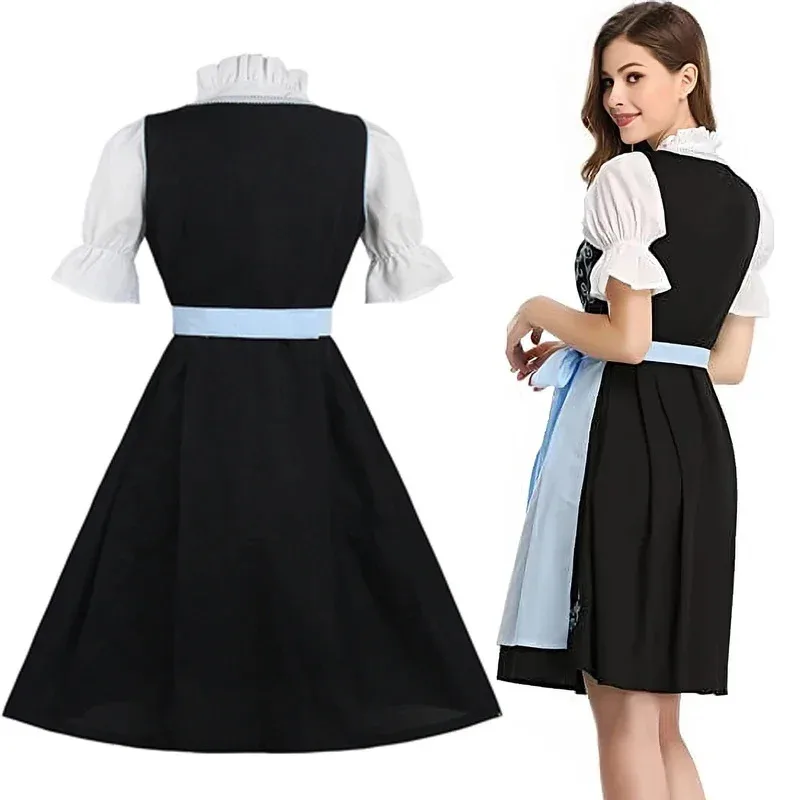 CyOktoberfest 의상 여성 디른들 드레스 맥주 축제를위한 독일 드레스 바이에른 카니발 할로윈 플러스 사이즈 드레스