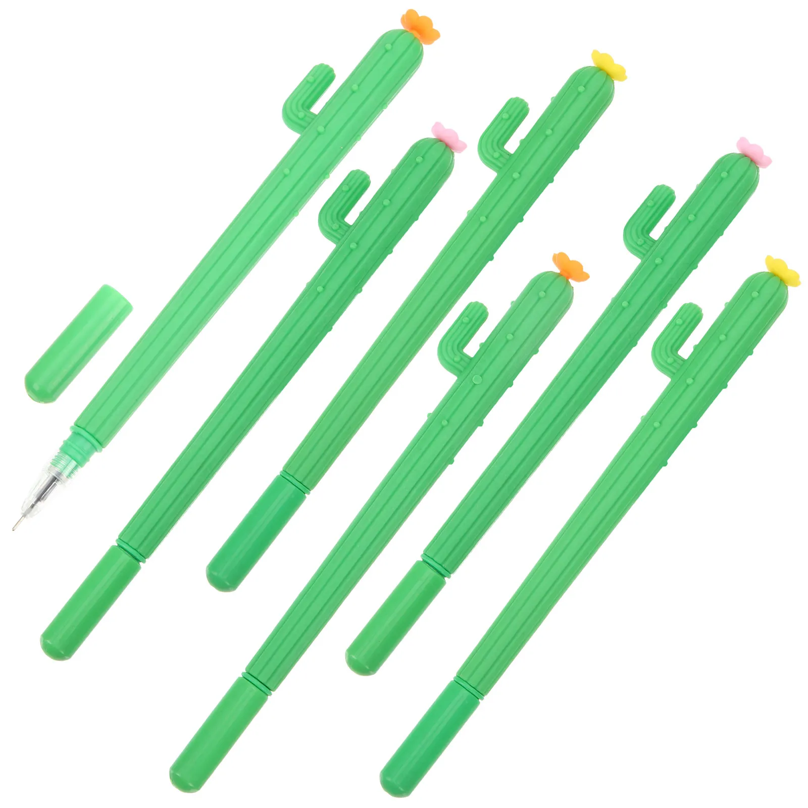 

10Pcs Cactus Gel Pens Creative Writing Pens Smooth Fine Point Student Stationery Novelty Fun Gift Cactus Pen