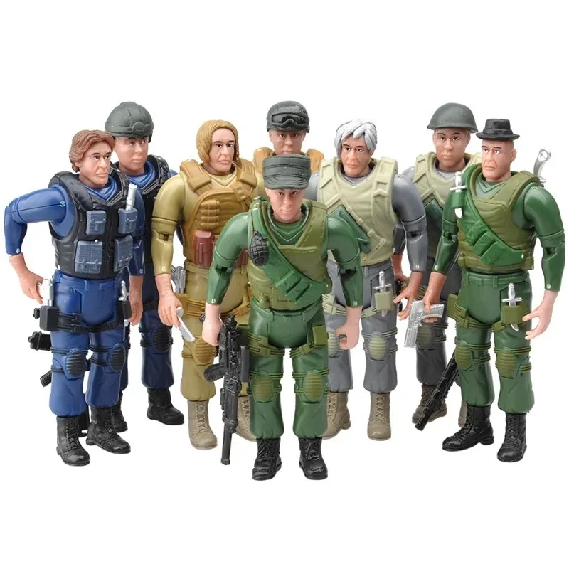 1pcs Random 4D 1/16 Assembly Special Forces Army SWAT Team Soldiers War Game Movable Action Figures Military Model Boy Toy