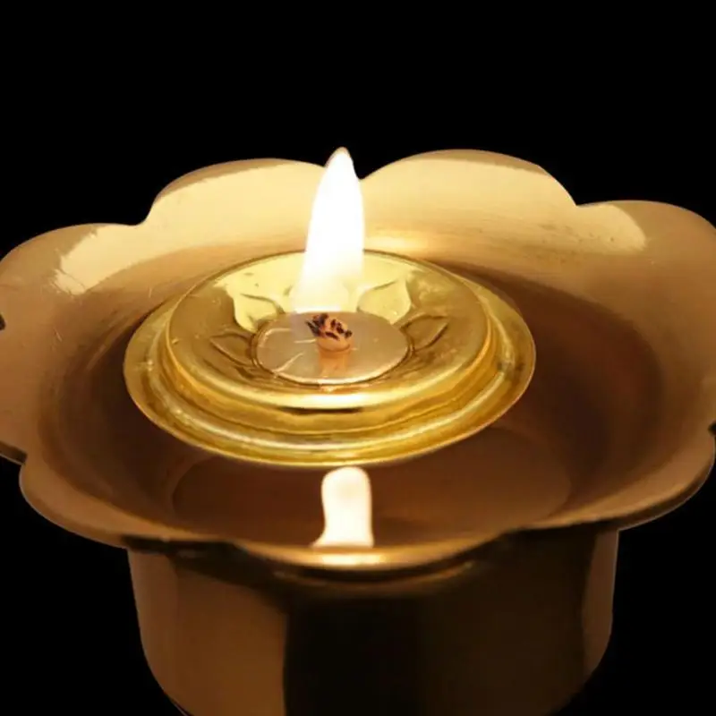 20Pcs Round Fiber Cotton Wick With Flower Design Holder for Kerosen Oil Lamp Alcohol Wine Bottle Desktop Decoration Buddhist