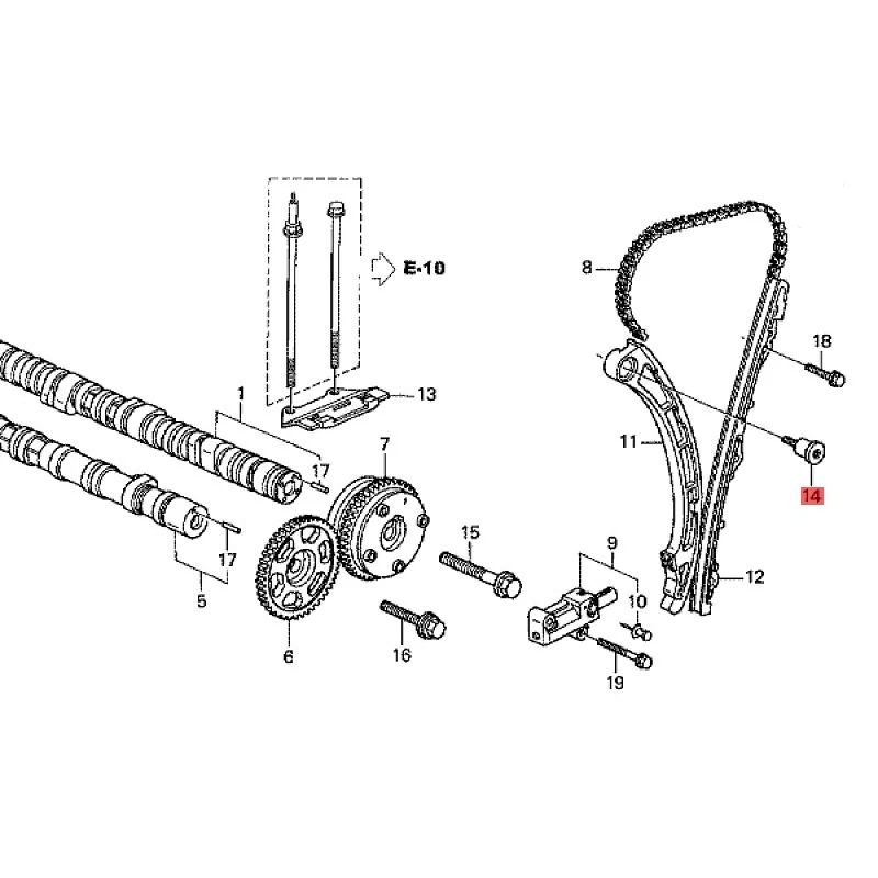 Suitable for 2004 Ho nd aA cc or dO dy ss ey CR V Time gauge guide plate screw bending bolt Screw