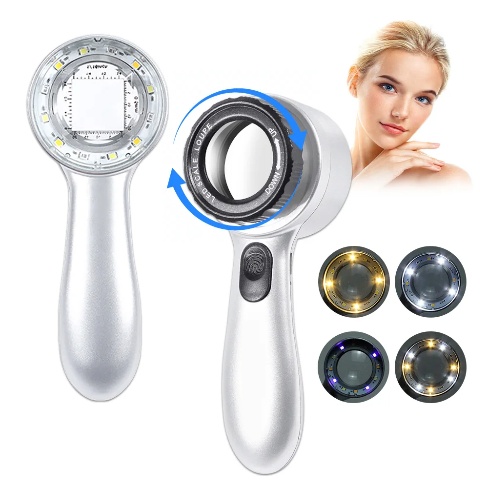 Analisador de pele facial dermatoscópio, máquina de teste profissional, análise facial e sclap, máquina de diagnóstico, microscópio eletrônico