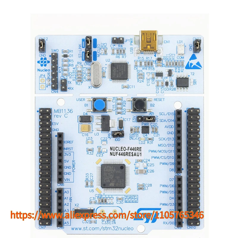 1pcs 100% Original NUCLEO-F446RE Nucleo-64 Development Board STM32F446RET6 MCU