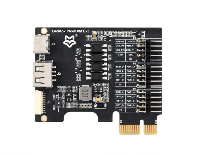 Waveshare-Luckfox PicoKVM Ext Board: Multi-Slot PCIe KVM Expansion for Remote Power Management via USB