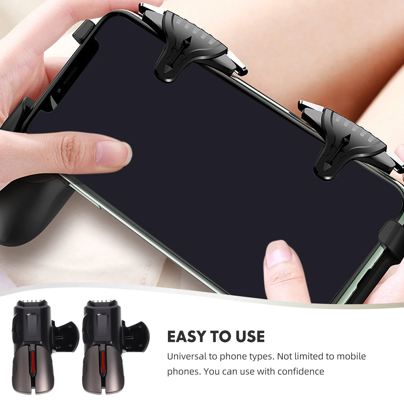 1Pair Six Finger Linkage Handle Sturdy Wear Resistant Game Trigger Lightweight Portable Controller for Smartphone Compact Gaming