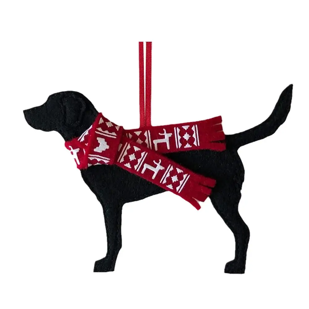Christmas Tree Dog Ornaments Labrador Dog Pendant Christmas 2D Hanging Felt Tree Car Hanging Pendants Ornaments Accessories Y1G1 - Image 4