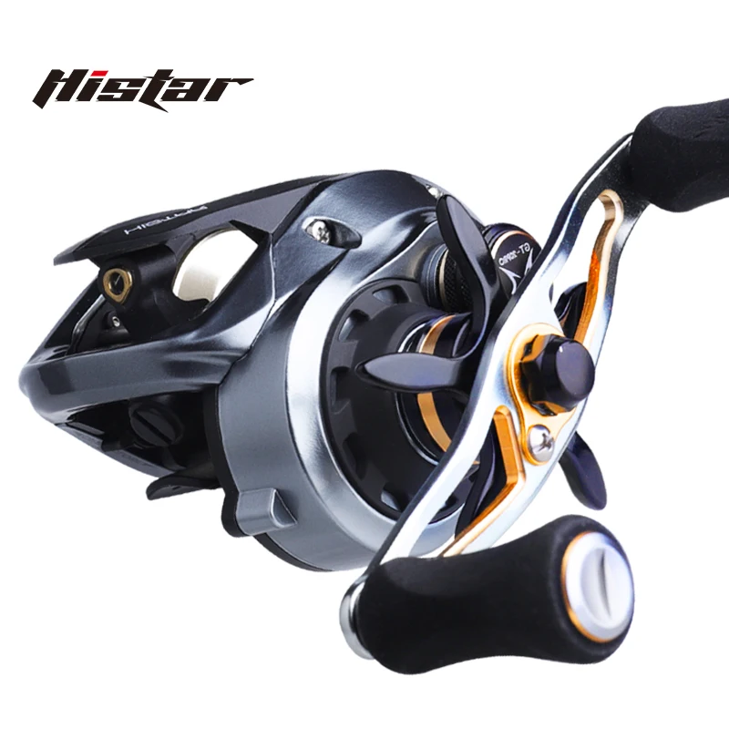 

HISTAR Aurora Long Casting Version 7.3:1 High Ratio 5kg Drag Power 11+1 BB Magnetic Braking Baitcasting Fishing Reel