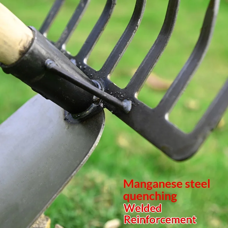 Multifunctional Manganese Steel Lawn Care Tool Farm Use Hoe Iron Nail Rake - Weed Removal Shovel
