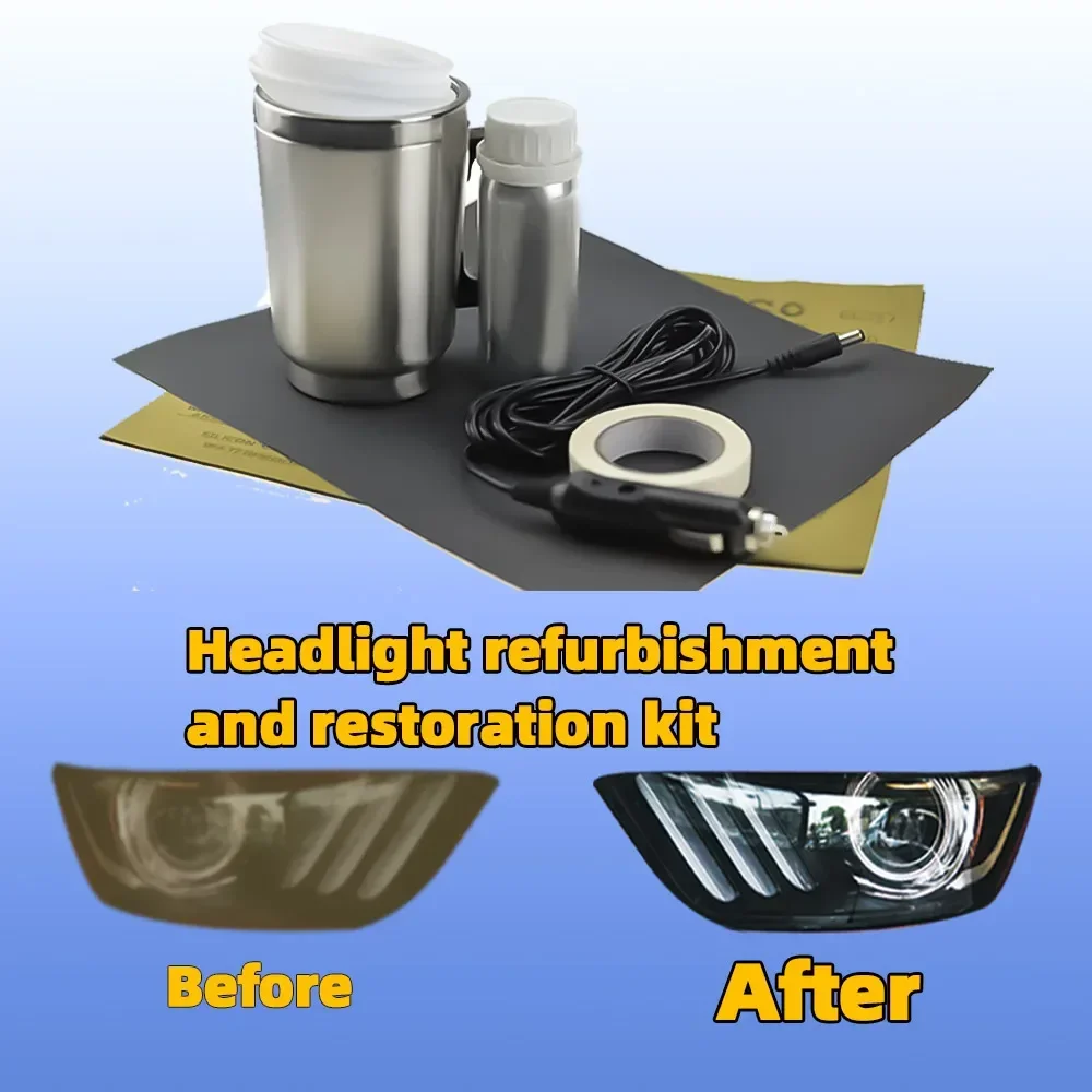 

Car Headlight Polish Restoration Kit Headlight Polishing Cleaning Kit Anti-Scratch Hydrophobic Car Headlight Repair Polish Tool