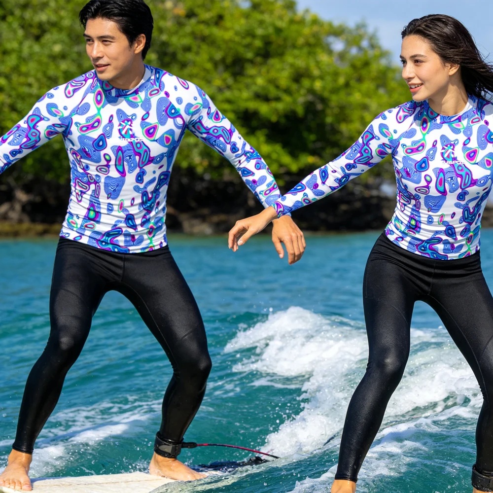 

Long Sleeve Men's and Women's Rash Guard Surfing Clothing Swimming Beach Shirt Breathable Surf Clothes for Water Sport Fishing