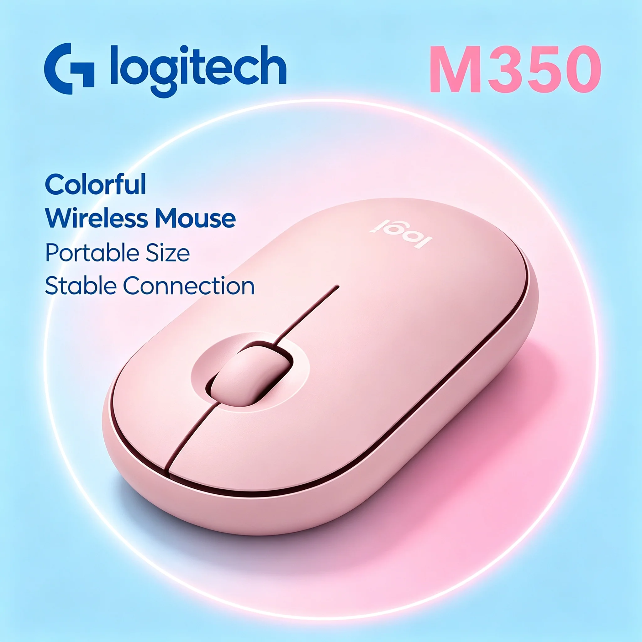 Quiet Click Logitech M350 2.4G Wireless Mouse Long Battery Life Office Computer Mice