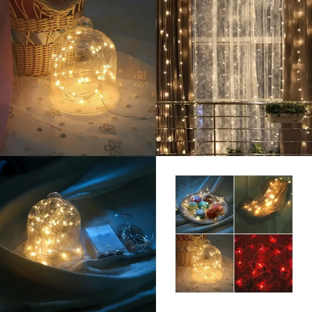 R1we luces cuerda que funcionan con batería Fairy Light Light Starry String Light