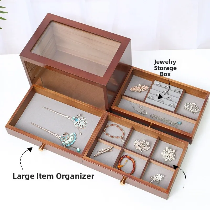 

Wooden Jewelry Box Vintage Sle Storage Box New Couple Gifts Princ Accories Box Home Organization Utili