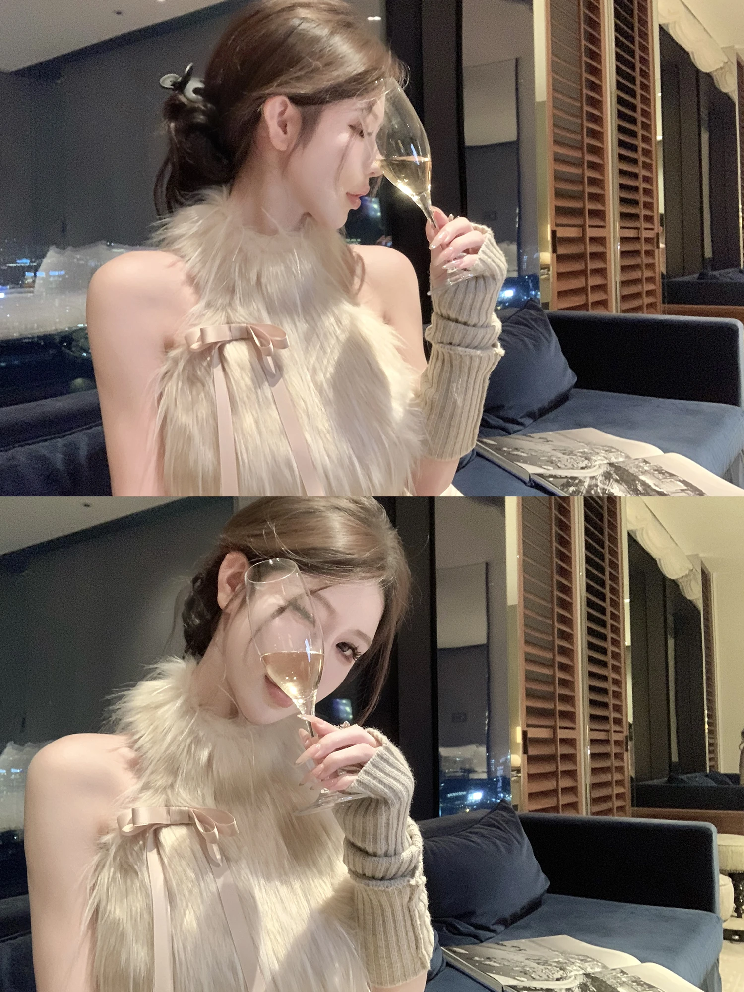 

Kubiliv Double Layer Dyed Knot Environmental Protection Bal Ne Hanging Tube Top Women's Faion Small Top