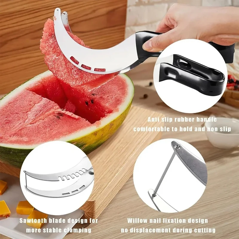 Multifunctional Stainless Steel Watermelon Melon Cutter Windmill Watermelon Slicer Cutter Fruit Divider Kitchen Gadgets