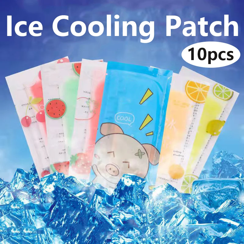 1/5 คู่รสผลไม้ Multi-Purpose Cooling Patch เจลติดทนนาน Sheetscute โทรศัพท์มือถือ Cooling Patch ไข้วางฤดูร้อนกลางแจ้ง