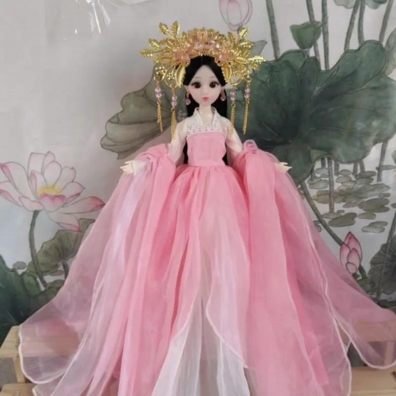 2026 Creative New 30cm Chinese Ancient Style Doll Simple Ancient Costume Hanfu Doll Children's Doll Removable Toy 4Colors LI938
