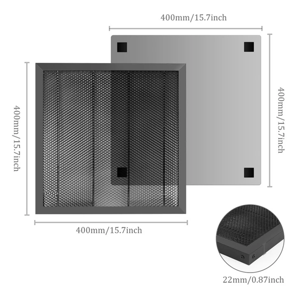 Piezas de equipo láser, mesa de trabajo de panal para máquina cortadora de CO2/grabador láser TTS TS2 80W 300x3 0/400x400/430x400/500mm