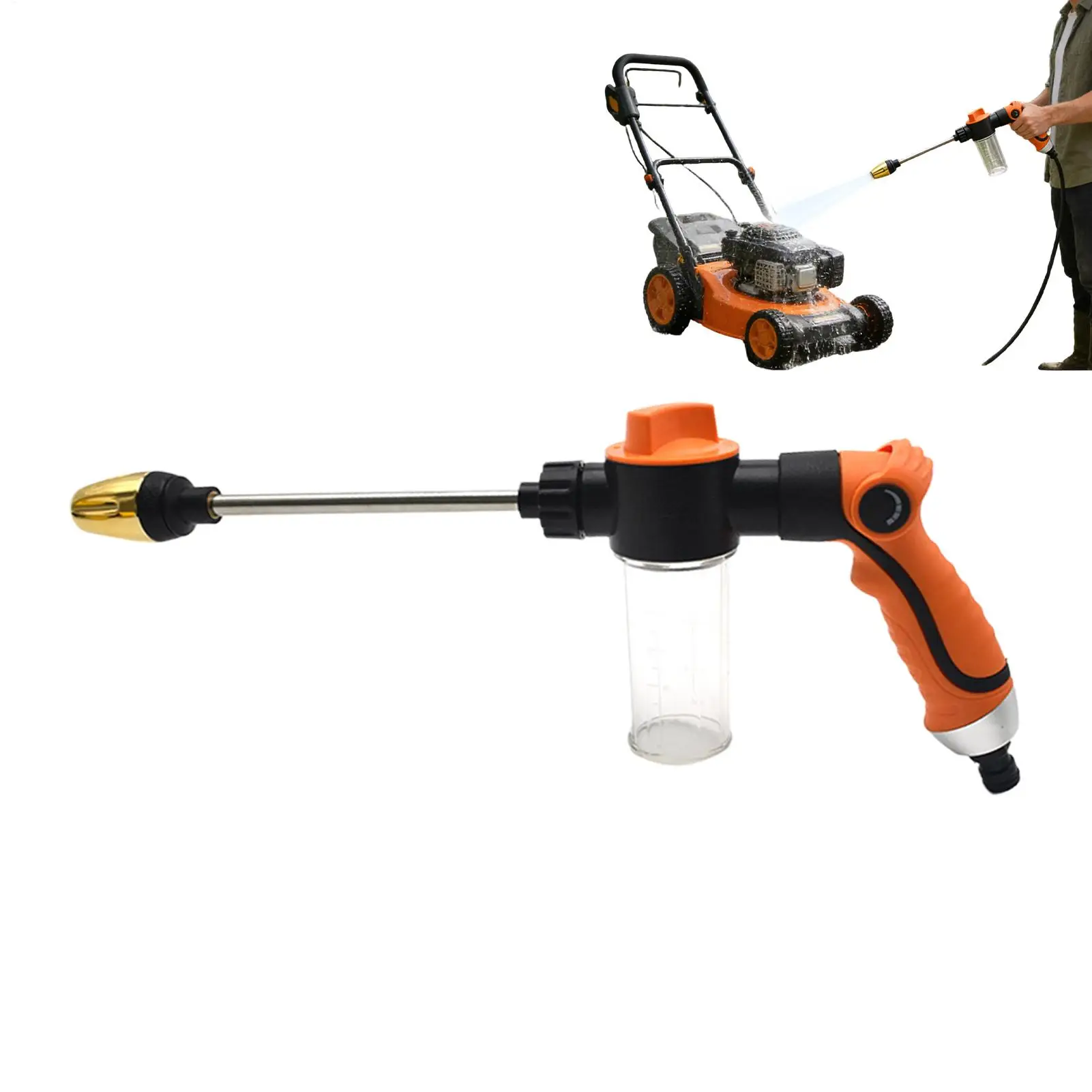 Garden Hose Nozzle Heavy Duty Adjustable Powerful Handheld Spray Nozzles for Garden Hose for Car Washing Watering Plants