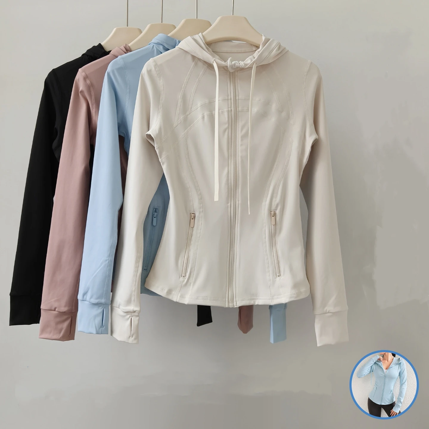 Yoga Fitness Hoodie - Yoga Wear Jacket for Coat Gym