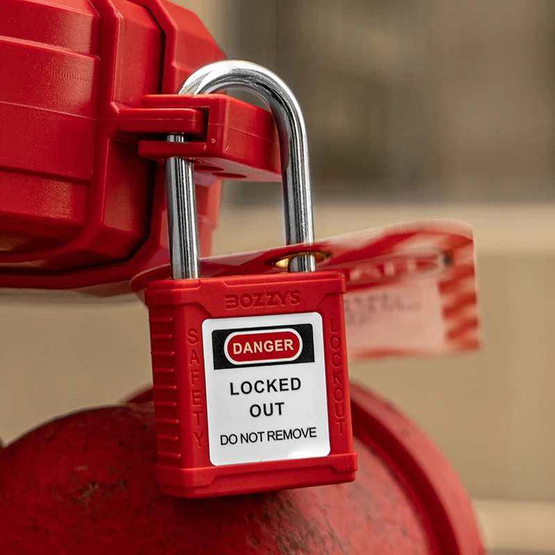 BOZZYS Safety Padlock LOTO Locks 38mm Lock with Master Key for Industrial Lockout Tagout