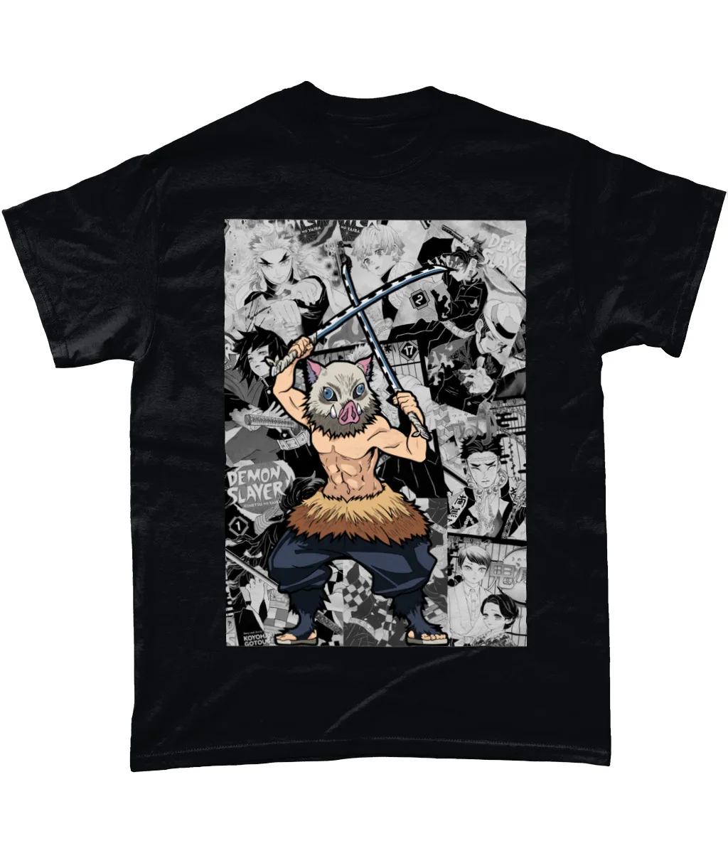 Inosuke Demon Slayer Manga Strip Anime Unisex Tshirt T-Shirt Tee ALL SIZES