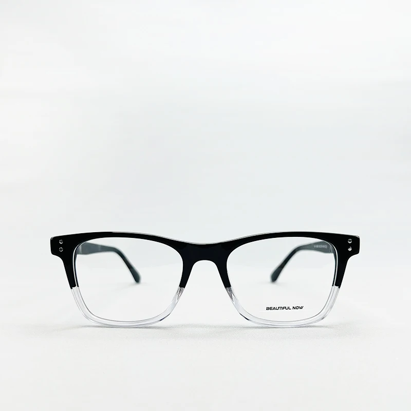 BRAUTIFUL NOW Fashion Acetate Eyeglasses Frames Classic Wayfarer Style Clear Lens Glasses TF Prescription Eyewear