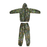 Men Women Kids Outdoor Ghillie Suit Camouflage Clothes Jungle Suit CS Training Leaves Clothing Hunting Suit Pants Hooded Jacket