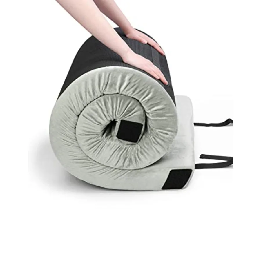 

Матрас для кемпинга из пены с эффектом памяти CertiPUR-US с сумкой для переноски и 2 сменными чехлами, легкий портативный спальный коврик для десяти человек