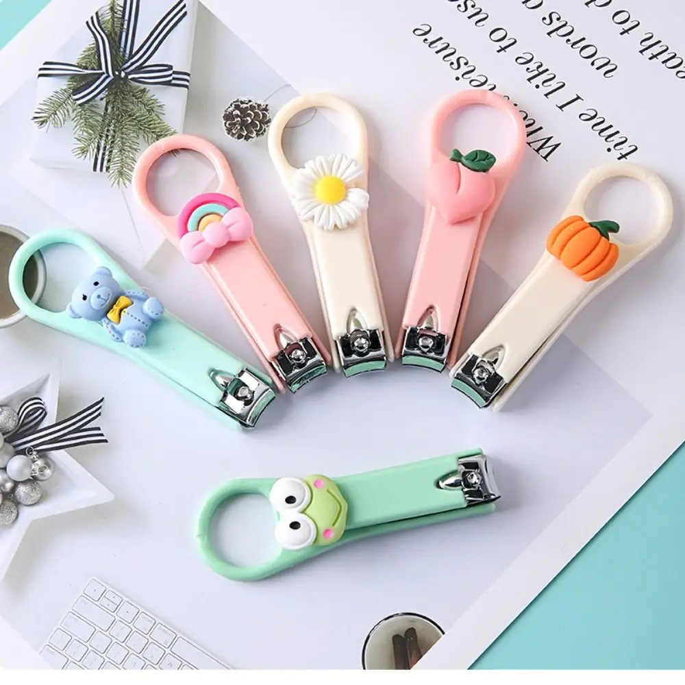 

Portable Cartoon Nail Clipper Anti-Splash Cute Fingernail Nail Scissors Mini Collapsible Nail Cutter Children