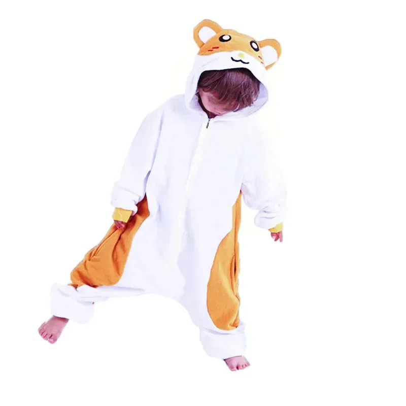 Nuevo Disfraz de Cosplay para Niños, Mono de Hámster con Cremallera, Disfraz de Animal de Dibujos Animados para Halloween, Pijama de una Pieza, Regalo de Navidad, Cosziy