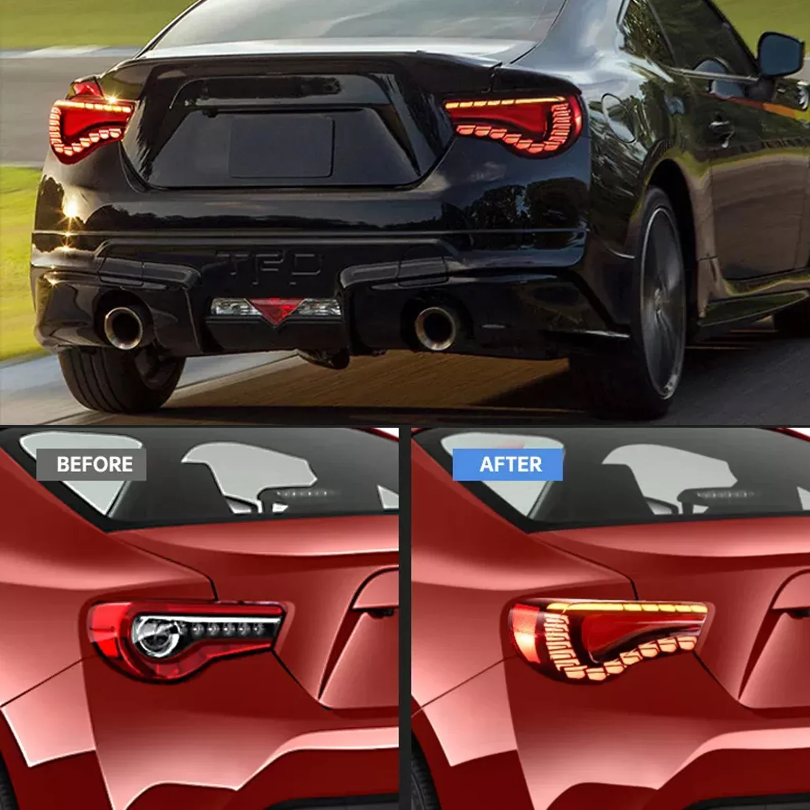 

Новый светодиодный задний фонарь, модифицированный для Toyota 86/Subaru BRZ 2013-2020 Scion FR-S 2013-2016, динамическая сигнальная лампа, автоаксессуары