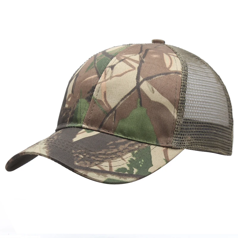 Camouflage Mesh Baseball Cap Outdoor Tactical Breathable Hat For Hiking Hunting, Ideal Choice For Gifts