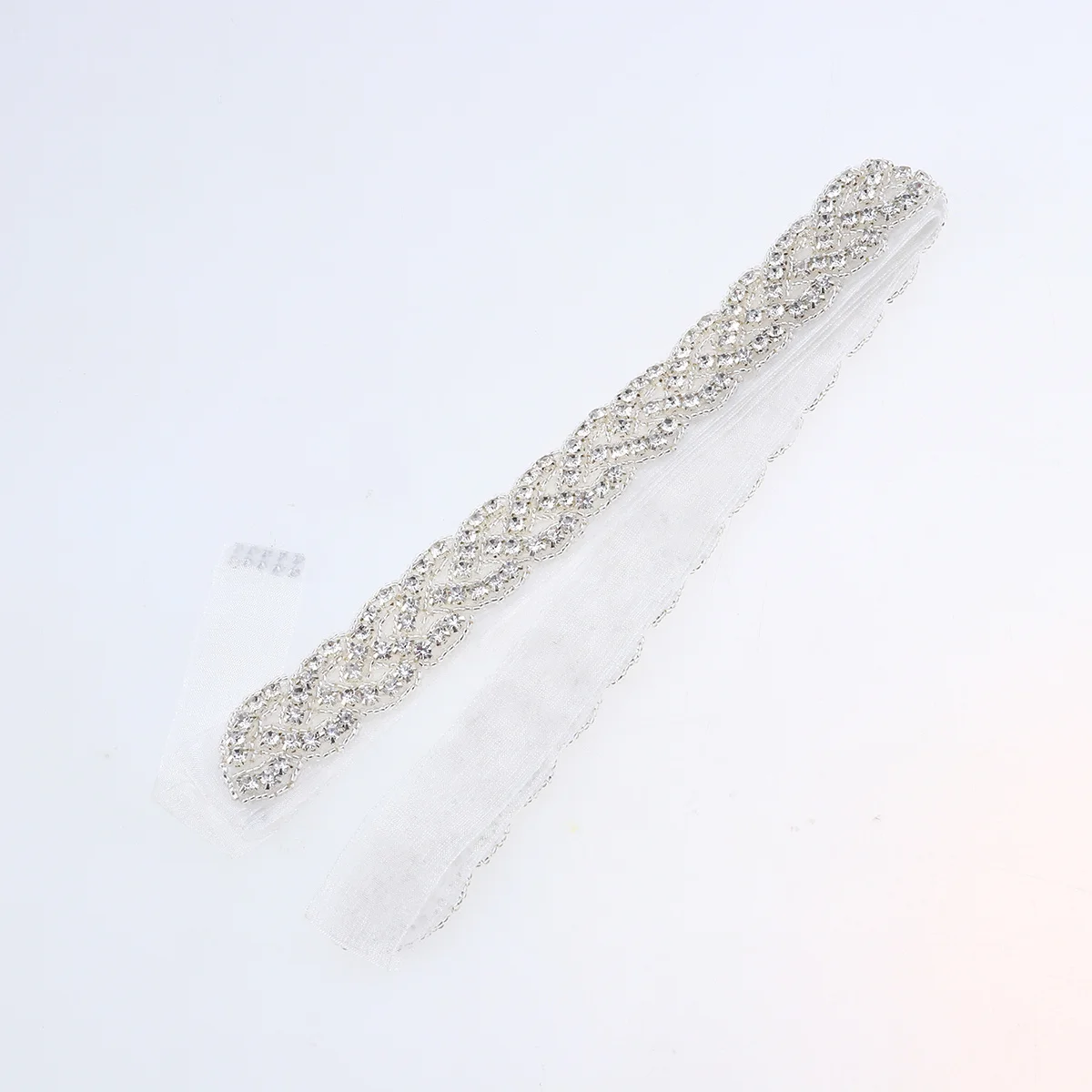 

White Bridal Rhinestone Pearl Wedding Dress Belt Elegant Crystal Ribbon for Bride Wedding Dress Decor Bride Belt