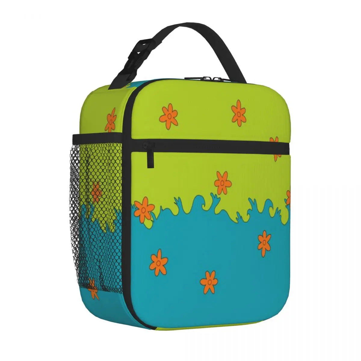 Hot Sale Mystery Pattern Ruffled Meal Prep Bag Desk Dining Compact Lunch Bag