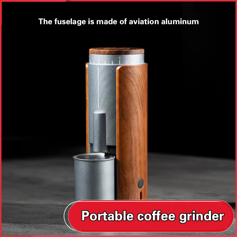 Portable Coffee Maker Bean Bin 25g  Espresso Machine 24 Grids Wide Range Adjustment Coffee Grinder 20w