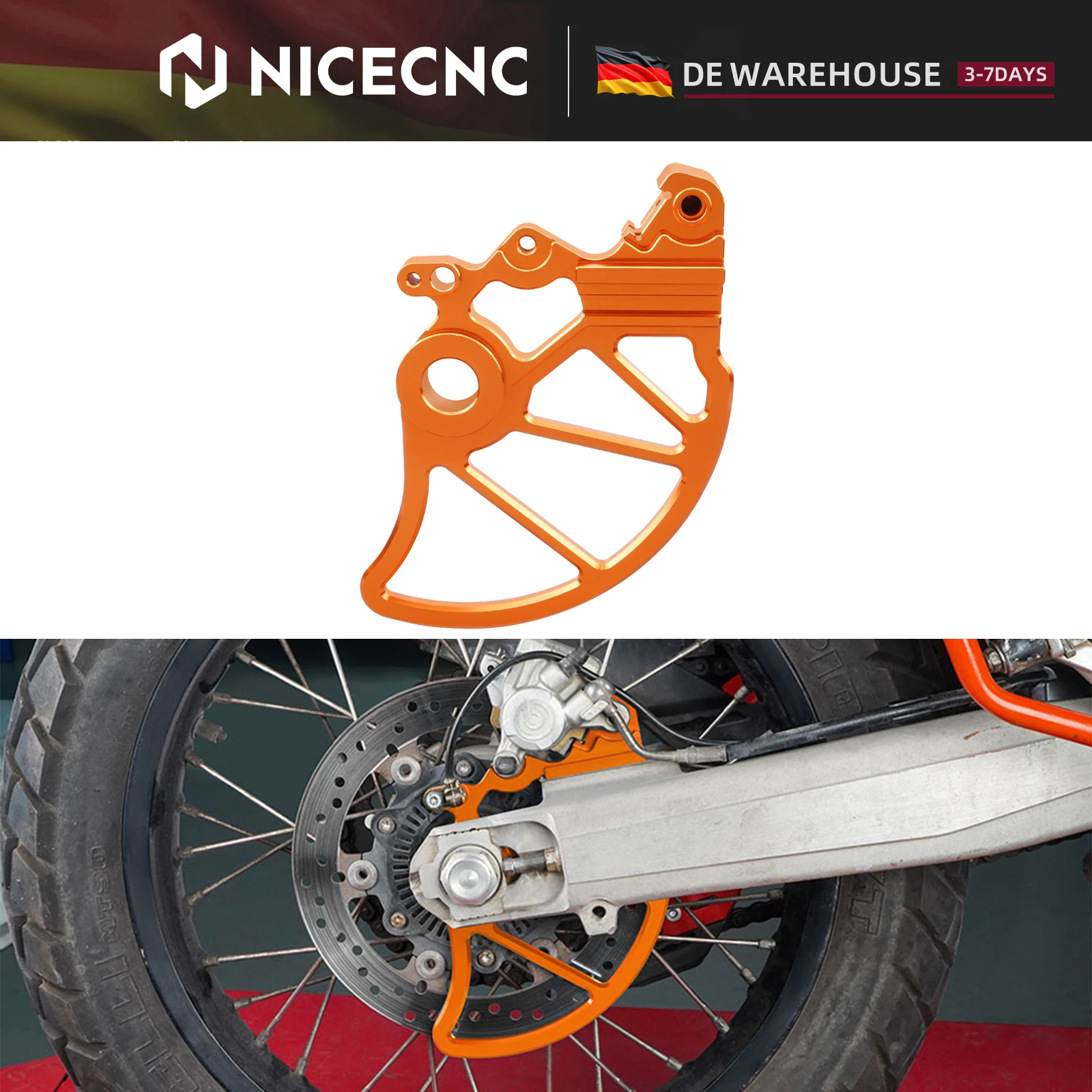 (EU-Lagerbestand) 2008-2024 Für KTM 690 Enduro/SMC R Hinterer Bremsscheibenschutz Husqvarna 701 Enduro/Supermoto GasGas ES/SM 700 2022-2024