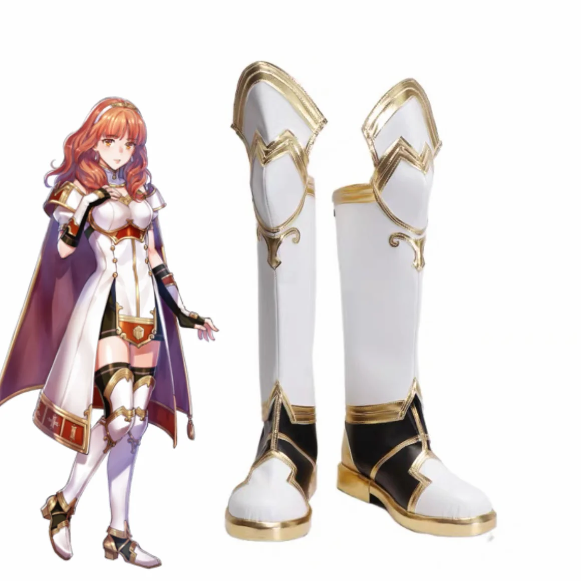 

Обувь для косплея Game Fire Emblem Celica, ботинки унисекс Celica любого размера