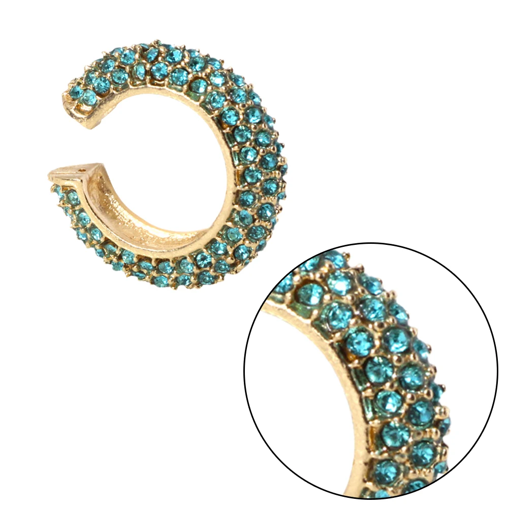 

Rhinestone Ear Clips Earrings Women Large Alloy Durable Lightweight Fashion Accessories Travel Daily Life Photos