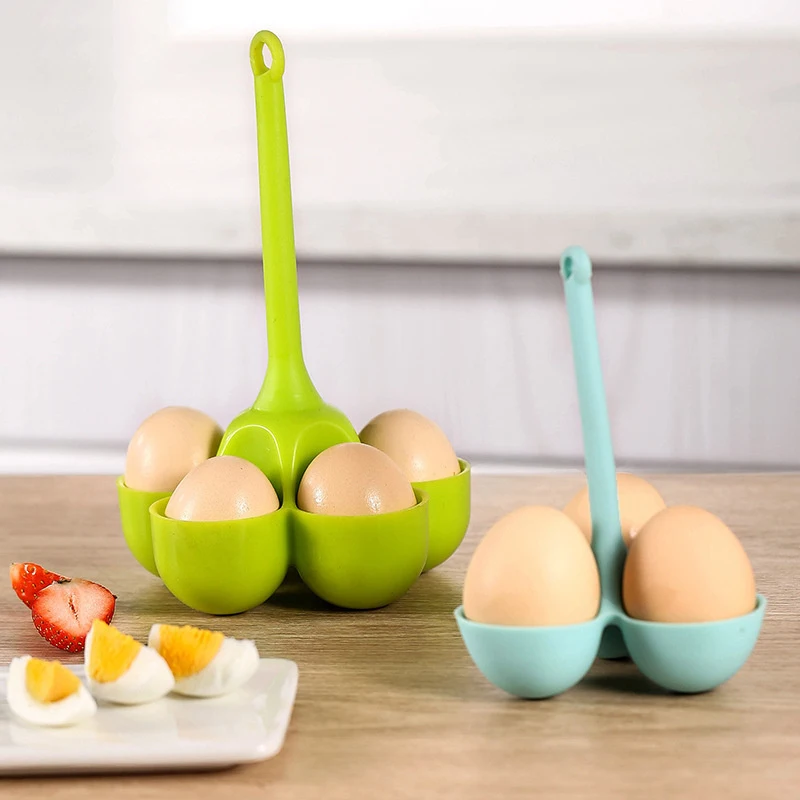 Silicone Egg Steamer - High-Temperature Resistant Egg Holder For Kids' Food With 3 Holes - Creative Kitchen Egg Poacher