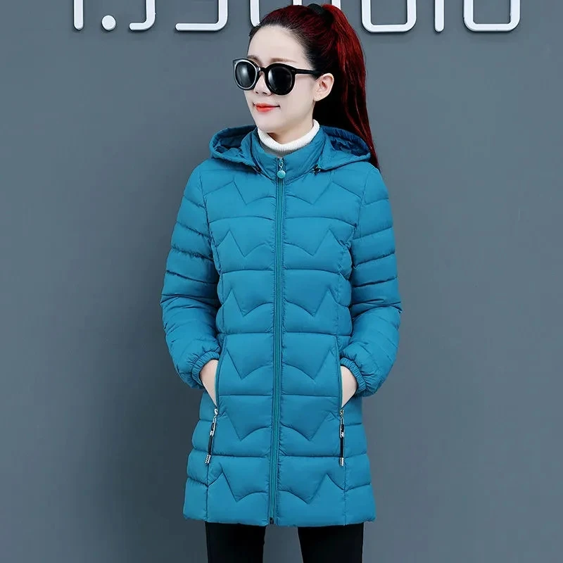 

2023 New Women's Winter Jacket Warm Parkas Female Down Cotton Coat Outwear Detachable Hooded Thicke Cotton Clothes Tops 5XL 6XL