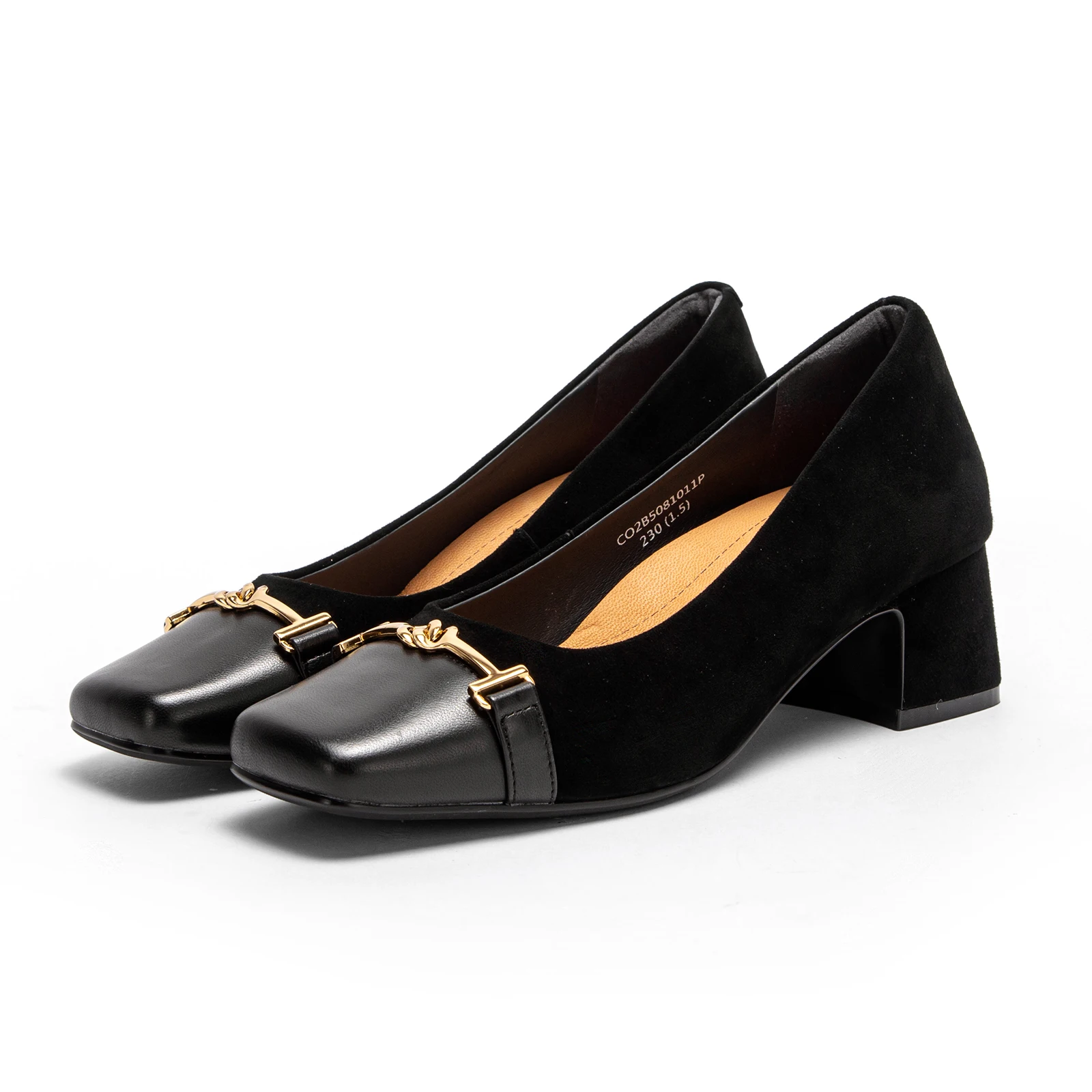 CHCH Women's High Heels 2026 New Autumn Comfortable Sheepskin Coarse Heels Commuting Banquet Shoes Arch Support 5cm